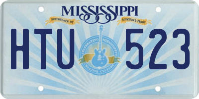 MS license plate HTU523