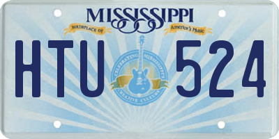 MS license plate HTU524
