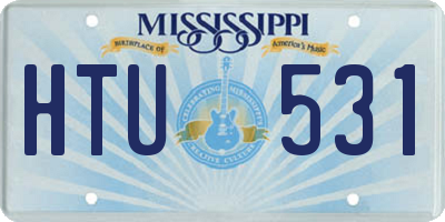 MS license plate HTU531
