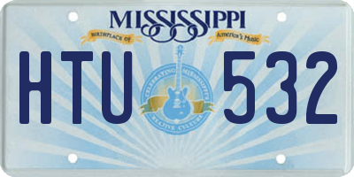 MS license plate HTU532