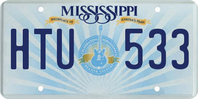 MS license plate HTU533