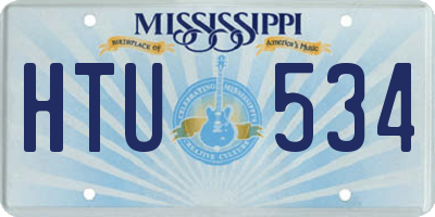 MS license plate HTU534