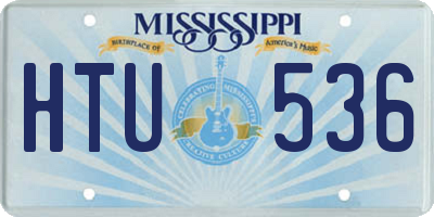 MS license plate HTU536