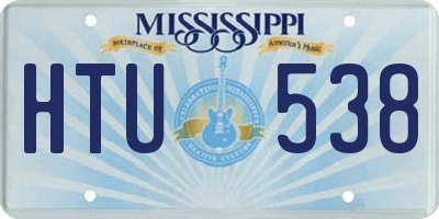 MS license plate HTU538