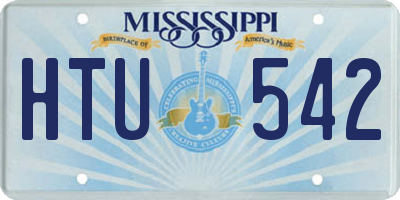 MS license plate HTU542