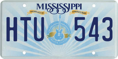 MS license plate HTU543