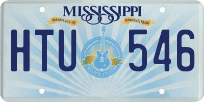 MS license plate HTU546