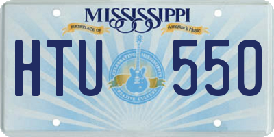 MS license plate HTU550