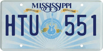 MS license plate HTU551