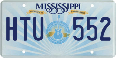 MS license plate HTU552