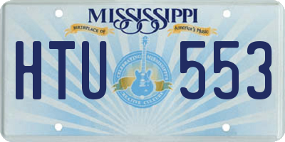 MS license plate HTU553