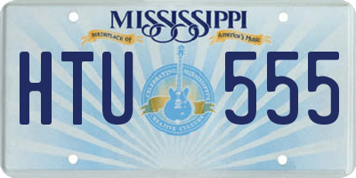 MS license plate HTU555
