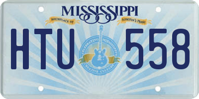 MS license plate HTU558
