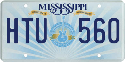 MS license plate HTU560