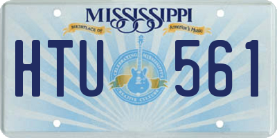 MS license plate HTU561