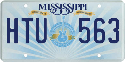 MS license plate HTU563