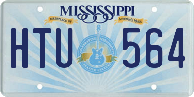MS license plate HTU564