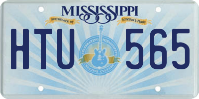 MS license plate HTU565