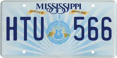 MS license plate HTU566
