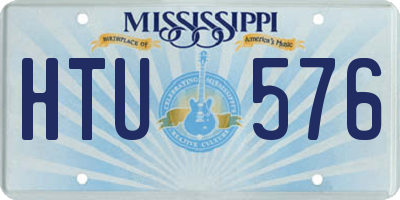 MS license plate HTU576