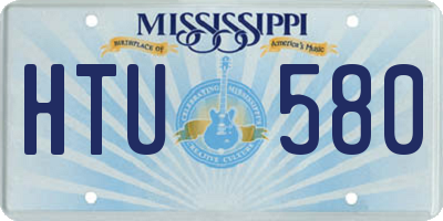MS license plate HTU580