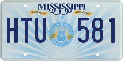 MS license plate HTU581
