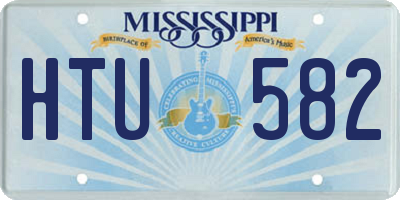 MS license plate HTU582