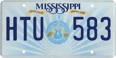 MS license plate HTU583