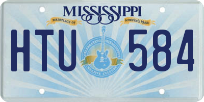 MS license plate HTU584