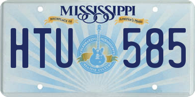 MS license plate HTU585