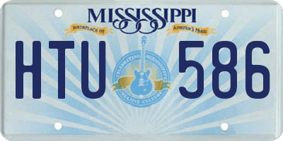 MS license plate HTU586