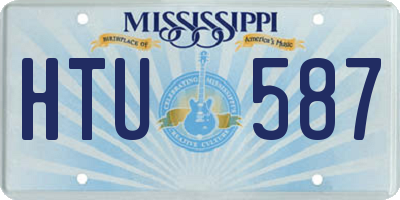 MS license plate HTU587