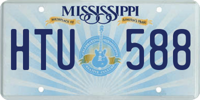 MS license plate HTU588