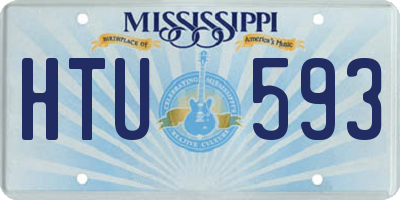 MS license plate HTU593