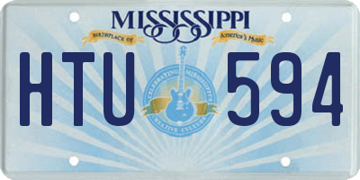 MS license plate HTU594