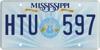 MS license plate HTU597