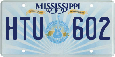 MS license plate HTU602