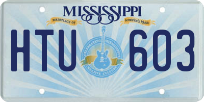 MS license plate HTU603