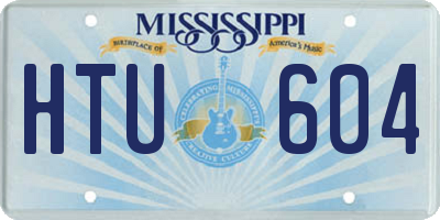 MS license plate HTU604