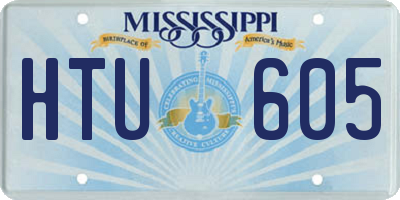 MS license plate HTU605