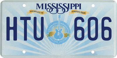MS license plate HTU606