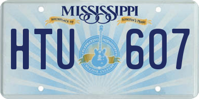 MS license plate HTU607