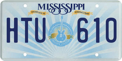 MS license plate HTU610