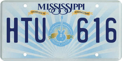 MS license plate HTU616
