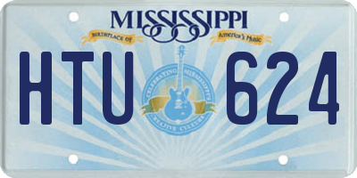 MS license plate HTU624