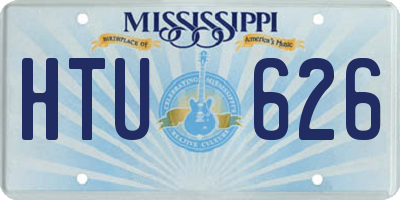 MS license plate HTU626