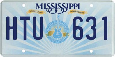 MS license plate HTU631