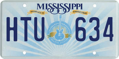MS license plate HTU634