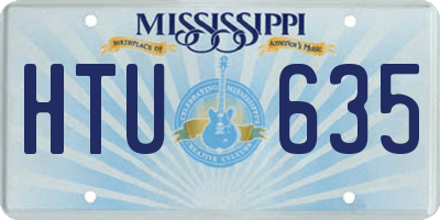 MS license plate HTU635