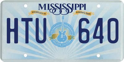 MS license plate HTU640